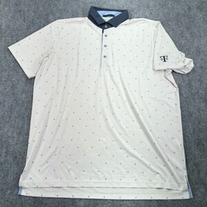 Greyson Polo Shirt Mens Extra Large Grey Paw Print Design‎ Golf Short Sleeve